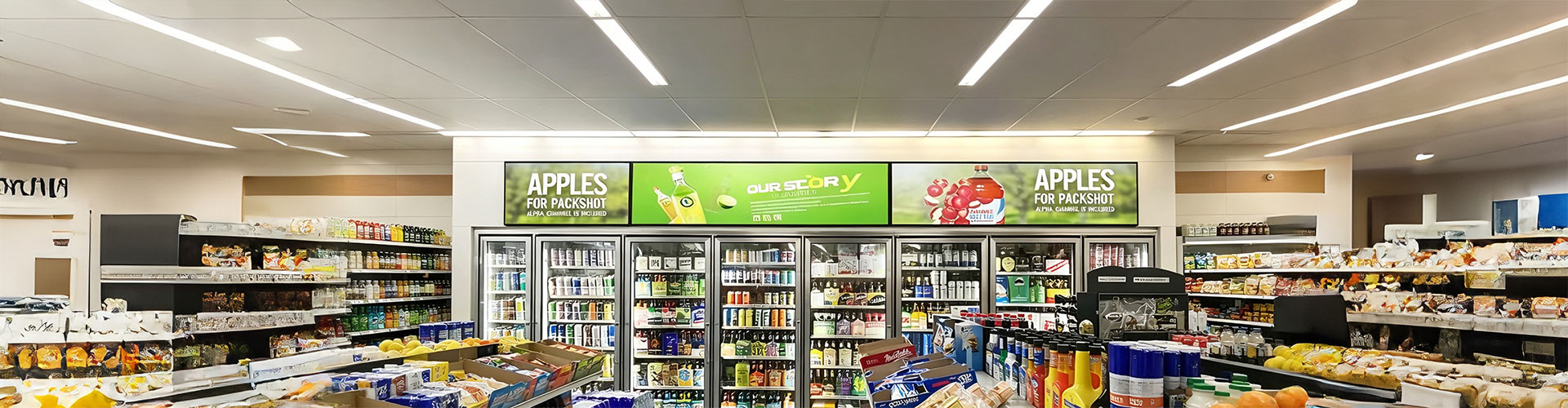 Stretched Bar LCD Display for Retail Shelves 