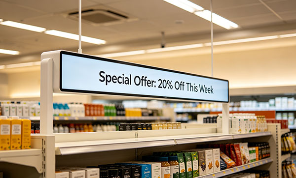 Stretched Bar LCD Displays  for Retail Shelf Applications