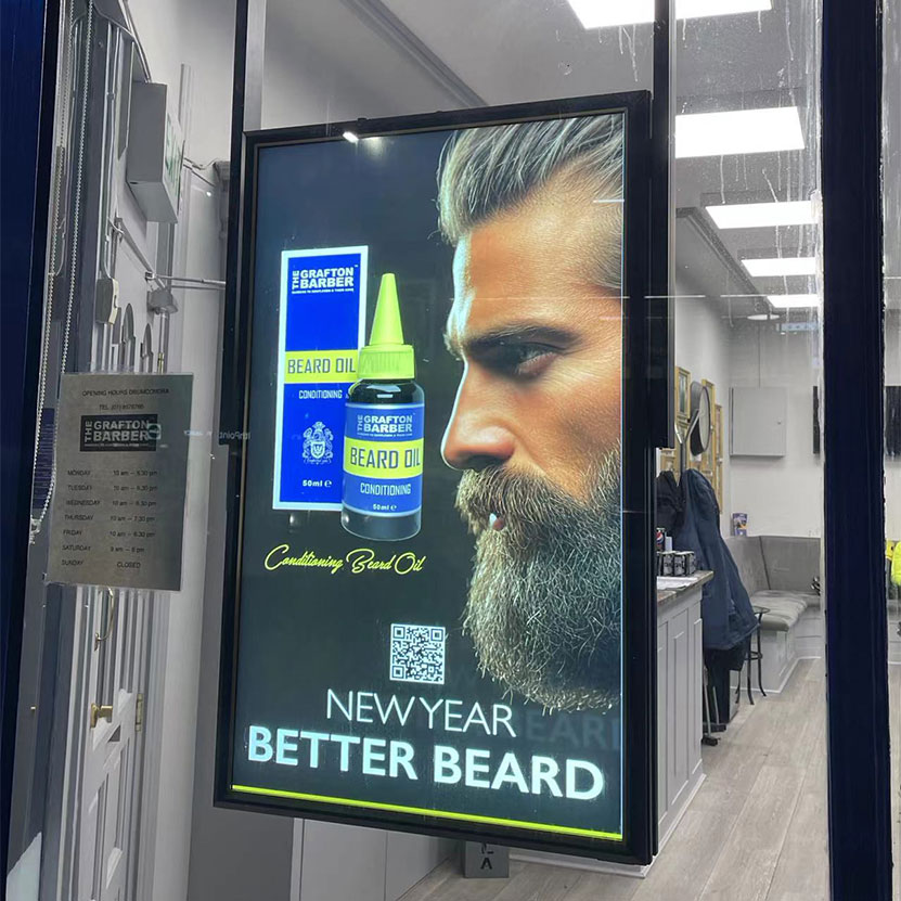 43~75 Inch Single/Double Sided Hanging High Brightness Window Display