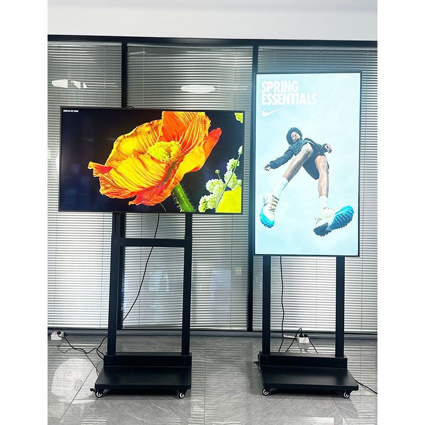 32~86 Inch High Brightness 9mm Bezel Digital Window LCD Display