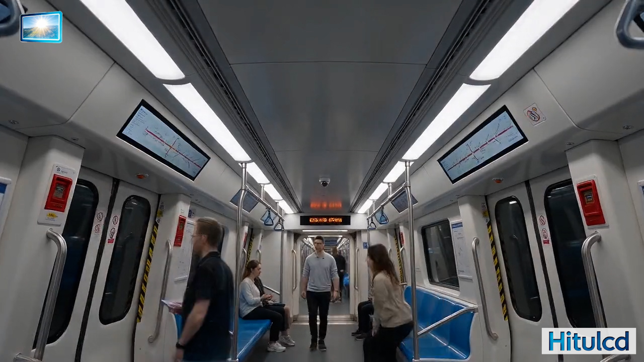 Custom Ultra Wide Stretched LCD for Train Passenger Information System