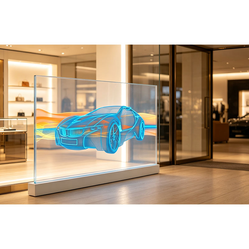 55" Transparent OLED Display | 400 Nits, Factory