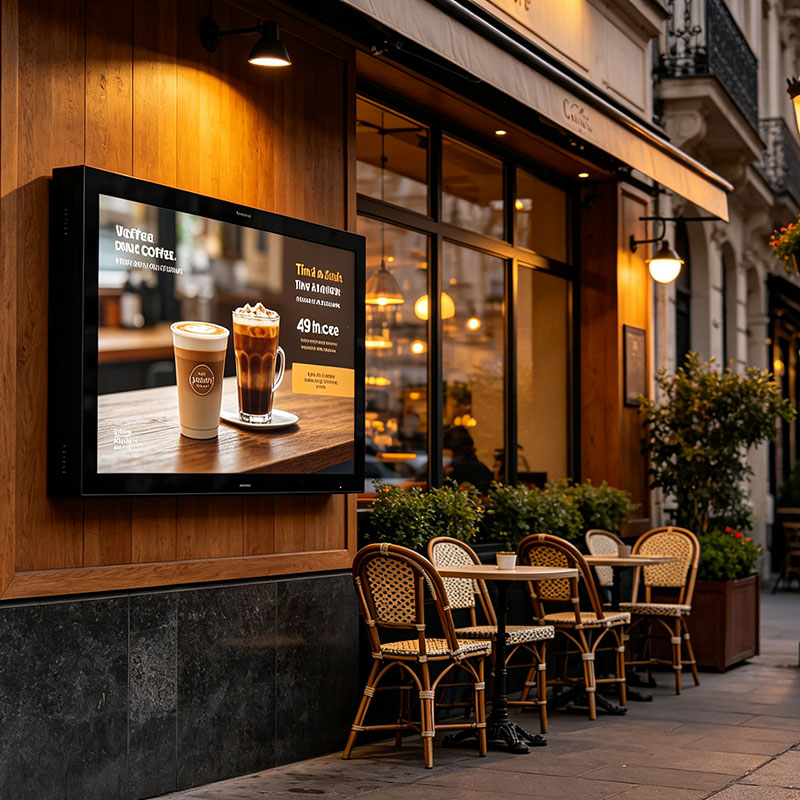 49 Inch Wall Mounted Outdoor Advertising LCD Display