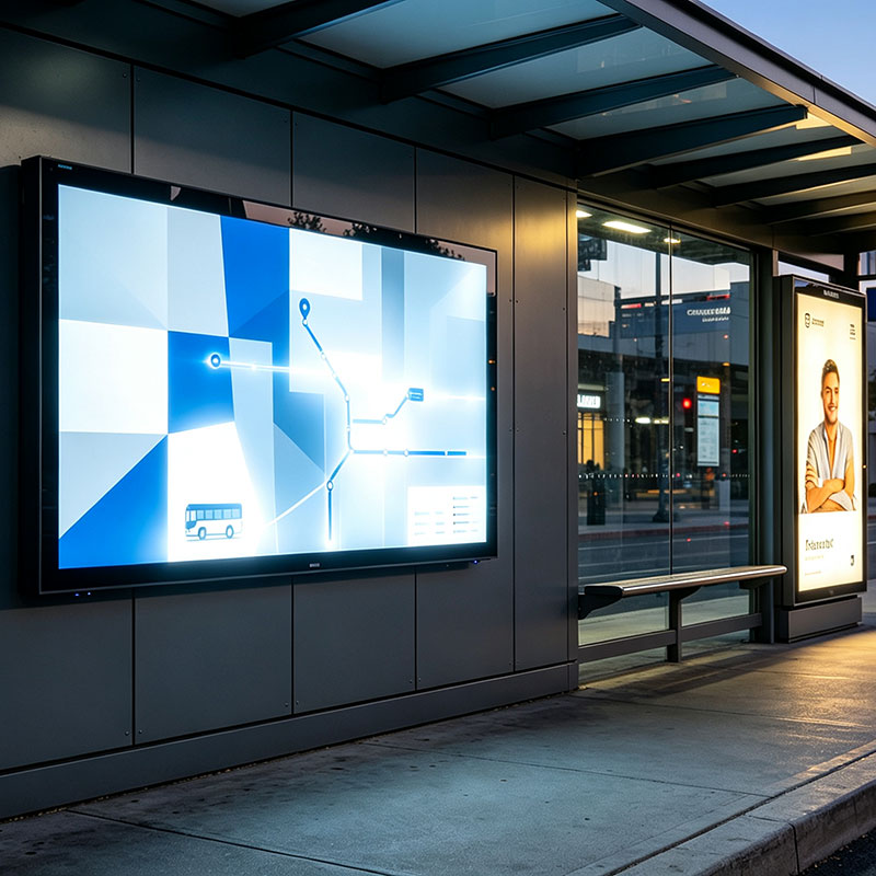 98 Inch Wall Mounted Transportation Display Integrators