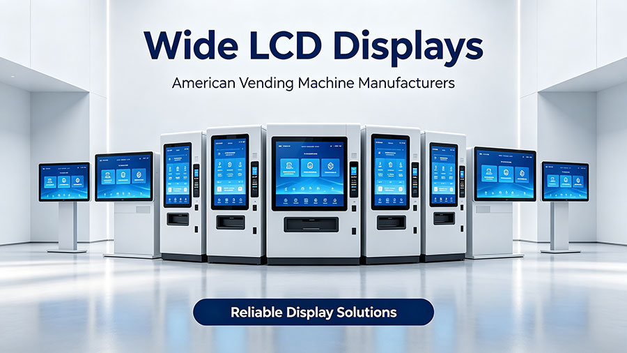 Custom Wide LCD Screens for American Vending Equipment Projects