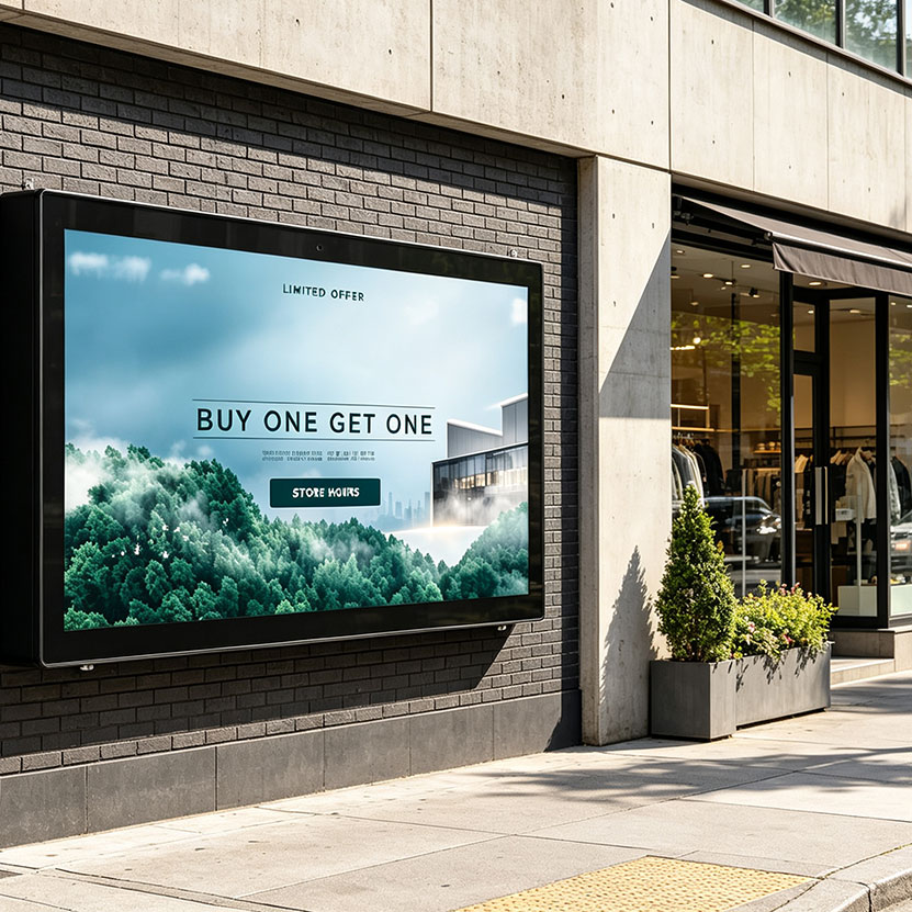 86 Inch Wall Mounted Retail LCD Digital Signage