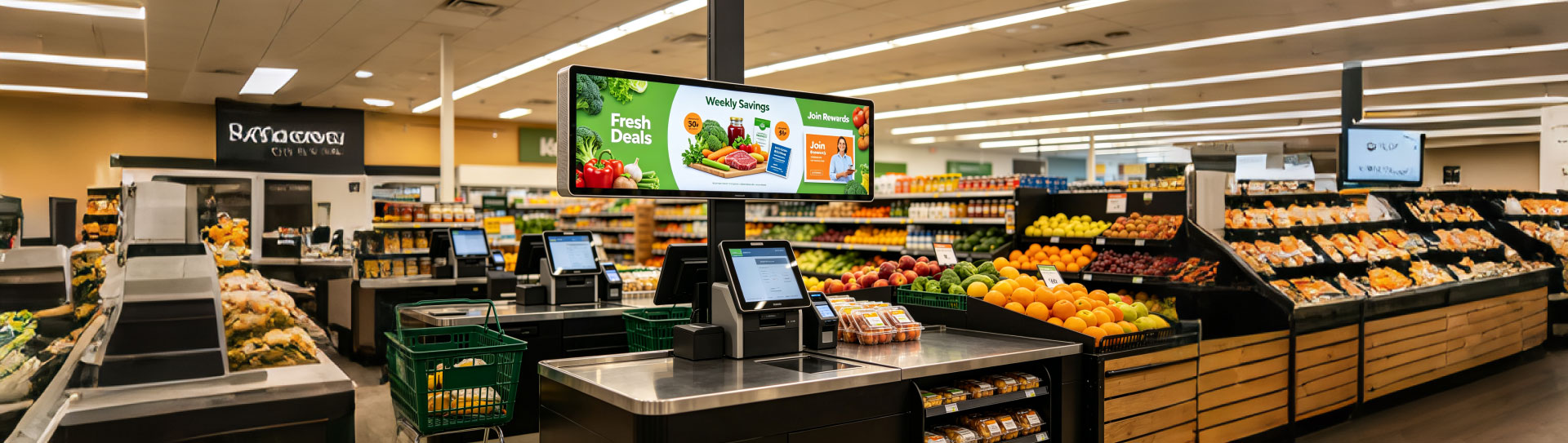 Supermarket Bar LCD Display Solution