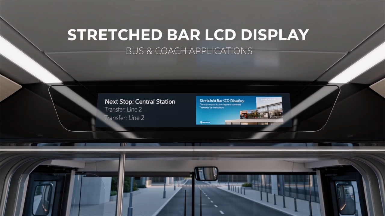 HITULCD Custom Ultra-Wide LCD Displays for Public Transport