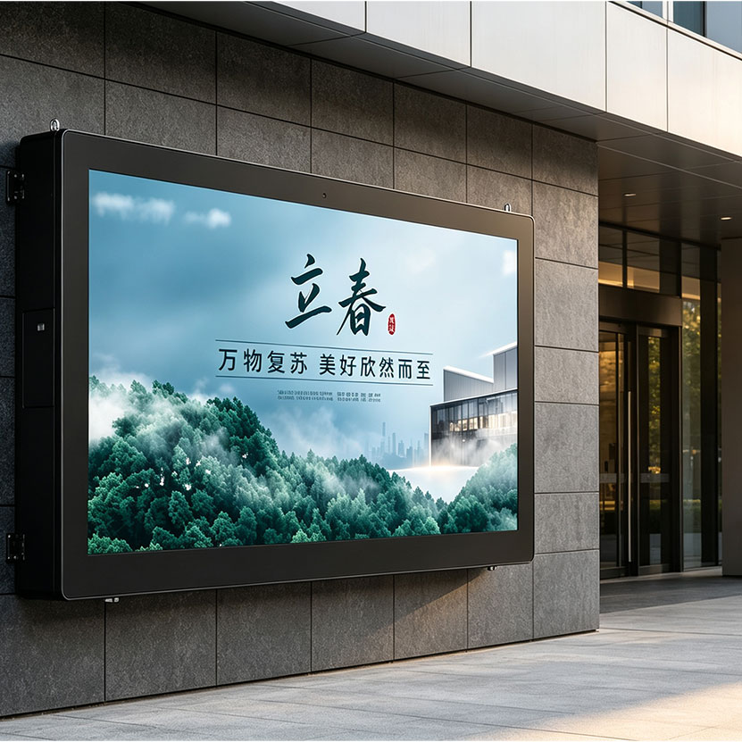 75 Inch Wall Mounted Commercial Outdoor LCD Display